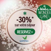 CENTER PARCS 2017 2018 : 30% de réduction sur + de 1000 séjours cet hiver