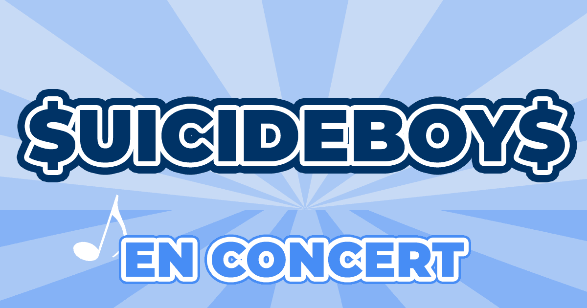 Places Concert Suicideboys 2024 2025 Prix, Dates & Billets