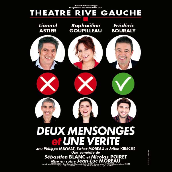 PROMO DEUX MENSONGES ET UNE VÉRITÉ au Théâtre Rive Gauche à Paris